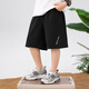 左西童裝男童短褲夏季涼感速干兒童運(yùn)動(dòng)中褲2025新款男孩夏裝褲子 黑色 【吸濕速干】 160 碼 建議身高160cm左右