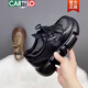 卡帝樂(lè )鱷魚(yú)（CARTELO）斷碼蜓真皮休閑包頭涼鞋女鏤空單鞋女網(wǎng)面厚底松糕樂(lè )福鞋 黑色 37