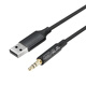 塵土USB轉3.5mm音頻線(xiàn) AUX音頻線(xiàn)電腦連接頭戴耳機音箱連接線(xiàn)聲卡伴奏電腦連音箱HiFi耳機線(xiàn) AUX轉接頭 USB公轉3.5公耳機音頻線(xiàn) 1米