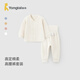 童泰（TONGTAI）嬰兒內(nèi)衣套裝春秋寶寶立領(lǐng)上衣兒童家居服TS43J074-DS米白100cm