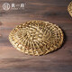 黃一府（HUANG YI FU）黃一府手工編織大小竹木蒸籠草墊子 家用小籠包子饅頭蒸格籠屜布 25厘米