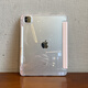 VXJ適用蘋(píng)果ipadpro保護套亞克力2024air6防彎一體mini5防摔12.9全包10代10.9殼平板10.2筆槽9.7皮套3 3+y冰晶【秒變豎屏丨加厚加倍防彎】粉色+鋼化膜 iPad 第1