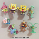 甜蜜城堡（SWEET HOUSE）動(dòng)漫模型玩具 海綿寶寶派大星公仔裝飾玩偶擺件全家福 海綿寶寶冰箱貼8件套