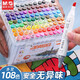 晨光（M&G） 雙頭馬克筆108色套裝油性速干涂鴉筆兒童美術(shù)生專(zhuān)業(yè)繪畫(huà)彩筆漫畫(huà)手繪水彩筆 油性-108色【含43件禮】
