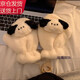 追屬可愛(ài)帕恰狗連指毛絨手套女生冬季卡通保暖加絨學(xué)生動(dòng)態(tài)騎車防寒凍 帕恰狗手套【加厚款】