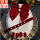 尚戈（SHANGGE）新娘紅色蝴蝶結(jié)發(fā)夾女生禮物復(fù)古酒結(jié)婚禮裝飾套裝 新娘蝴蝶結(jié)套裝