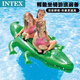 INTEX雙人鱷魚(yú)兒童水上坐騎 充氣成人游泳圈浮排沖浪游泳裝備 58562