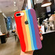 廷家和iPhone11彩虹液態(tài)硅膠手機殼8plus蘋果X半包11Pro保護套7P全包情侶XS MAX 蘋果7P/8P 彩虹殼(全包邊)