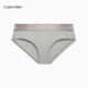 Calvin Klein內(nèi)衣【七夕禮物】女士ck提花腰邊棉質(zhì)半包臀防夾臀內(nèi)褲女QP1280O P7A-椰青灰 1條 L