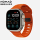 NOMAD美國(guó)適用蘋果apple watch10手表表帶Ultra2氟橡膠S10/9/8/7/SE運(yùn)動(dòng)iwatch硅膠表帶夏天透氣親膚 活力橙【49/46/45/44mm通用】氟橡膠表帶