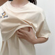 米婭琳 產(chǎn)后哺乳衣上衣外出服春夏季辣媽款喂奶衣服夏裝新款短袖哺乳T恤 杏色 XXL（適合160-180斤）