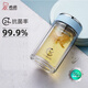 希諾（HEENOOR）雙層玻璃杯男女士小巧抗菌杯家用泡茶透明帶過(guò)濾網(wǎng)隔熱便攜玻璃杯 200ml 藍色1950