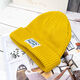 慕衣賓士日系毛線(xiàn)帽子男韓版保暖冷帽秋冬季情侶針織帽女帽子男冬女學(xué)生潮 姜黃色 高彈力（男女可戴）