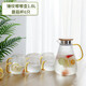 DELISOGA 高顏值錘紋水杯子喝水ins家庭耐高溫玻璃杯套裝冷涼水壺耐熱待客 嘟嘟壺1800ML+蘑菇杯6只
