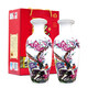 泓譽山西泓譽清香型白酒53度600ml*2瓶 景德鎮(zhèn)陶瓷禮盒裝 富貴吉祥2瓶禮盒裝