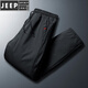 JEEP SPIRIT加厚羽絨棉褲男士冬季寬松加肥加大碼休閑褲東北防風(fēng)防水保暖棉褲 009直筒【黑色】 2XL