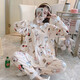 欣情美（Xinqingmei）孕婦睡衣春夏季薄款月子服產(chǎn)后哺乳大碼家居服4月5喂奶出院服套裝 2011-3 XXXL建議155-170斤