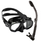 CRESSI 意大利 ACTION自由潛水面鏡成人水肺深潛浮潛面鏡可安裝相機可配 黑色套裝(面鏡呼吸管)