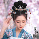 萬寶資漢服發(fā)冠女流蘇步搖發(fā)簪發(fā)釵頂簪古風(fēng)明制鳳冠全套古裝造型頭飾 覓仙蹤七件套