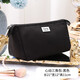ToMill韓國化妝包袋女便攜旅行簡(jiǎn)約多功能大容量手提尼龍布化妝品收納包 心動(dòng)三角化妝包黑色