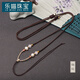 樂(lè )喵（LEMIAO）吊墜掛繩女款翡翠仿水晶項鏈繩子吊墜繩手工編織珠寶玉石鎖骨鏈 A848-1咖啡色 B00-101
