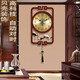 Caravel中式掛鐘玄關(guān)鐘表中國(guó)風(fēng)創(chuàng)意復(fù)古經(jīng)典時(shí)鐘木鐘電波掛墻家用石英鐘 9316大-金屬表盤(pán)-電波機(jī)芯