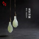 西璽 天然和田玉白玉玉蘭花耳環(huán)14K包金耳線(xiàn)長(cháng)款復古超仙花苞耳墜玉石耳鏈