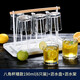 青蘋果 玻璃杯家用杯子水杯套裝客廳家庭透明耐熱泡茶客人喝水茶杯 八角杯矮款190ml六只+瀝水盤+架
