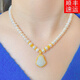 歐顏（OYshipin）珍珠項(xiàng)鏈女媽媽款送婆婆送長輩中老年人女實(shí)用端午節(jié)禮物送媽媽 精選珍珠+古法銀鑲和田玉笑佛