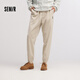 森馬（Semir）【男褲福袋】休閑褲男夏秋季潮流簡約寬松褲子 D款【燈芯絨束腳褲】-卡其 M