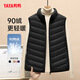 鴨鴨（YAYA）秋冬季女式羽絨馬甲簡(jiǎn)約保暖御寒純色舒適休閑輕薄立領(lǐng)馬甲女