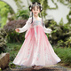 安妮優(yōu)兒（Anneyol）漢服女童春裝2025新款古風(fēng)連衣裙夏季女孩唐裝兒童超仙古裝夏款 粉紅色 120