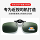 鷹時(shí)代眼鏡夾片太陽(yáng)眼鏡墨鏡偏光鏡近視鏡夾片開車眼鏡夜視車用太陽(yáng)鏡 墨綠色【眼鏡夾片】偏光鏡