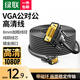 綠聯(lián) VGA線高清工程級(jí)3+9線芯 公對(duì)公雙磁環(huán) 筆記本電腦機(jī)頂盒連接電視顯示器投影儀視頻連接線 20米