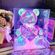 蘭爾納多生日禮物送女生發(fā)光幻彩小熊送女友老婆閨密高級感擺件七夕情人節 粉紅色愛(ài)心絢彩熊發(fā)光禮盒 30CM
