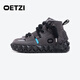 OETZI雪地鞋男冬季皮毛一體保暖短靴情侶大頭丑萌鞋加絨加厚棉鞋
