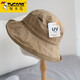 啄木鳥(niǎo)（TUCANO）日式翻邊漁夫帽日本UV防曬女夏遮陽(yáng)帽春秋休閑大檐太陽(yáng)帽 卡其 送防風(fēng)繩 均碼54-58cm可調節