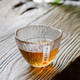 唐興 日式錘紋杯主人杯大號加厚防燙喝茶杯子功夫茶單杯玻璃品茗杯 雨落杯大號 透明款