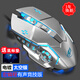 烽火狼 有線電競(jìng)辦公靜音鼠標(biāo)usb游戲?qū)Ｓ煤阠f機(jī)械lol電腦家用商務(wù)網(wǎng)吧臺(tái)式適用于男女生筆記本 四代牧馬人機(jī)械鼠標(biāo)銀色