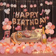 倍歡喜 生日?qǐng)鼍安贾镁W(wǎng)紅成人禮生日氣球女朋友女孩18周歲派對(duì)裝飾背景 女神香檳金生日套餐