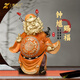 上善若水 銅擺件《鐘馗賜?！啡~天師鐘馗【原創(chuàng)彩銅作品】 橙色