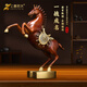 上善若水 《一戰成名》全銅馬擺件聚財唐馬到成功客廳裝飾品喬遷工藝禮品 【新款】紅色款一（凈重3kg）