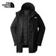 The North Face北面沖鋒衣男戶外保暖羽絨內(nèi)膽三合一沖鋒外套8DMJ 黑色/JK3 XXL