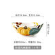 古艾 美式碗創(chuàng  )意水果沙拉碗個(gè)性陶瓷橢圓形碗家用碗大號好看的碗單個(gè) 田園風(fēng)橢圓碗小號(18.8CM)