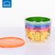 樂(lè )扣樂(lè )扣彩虹碗塑料碗兒童防摔飯碗便攜米飯碗湯碗早餐碗套裝寶寶幼兒園 圓底碗【單碗350ml】