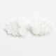 maccoco 復古風(fēng)手工彩色七珠盤(pán)扣旗袍紐扣 白色 6mm 3個(gè)