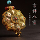 藏漢屋 復(fù)古民族風(fēng)八吉祥蓮花牌可打開(kāi)項(xiàng)鏈吊墜嘎烏盒長(zhǎng)款毛衣鏈女大 金色八吉祥蓮花牌嘎烏盒