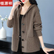 恒源祥羊毛衫女100%羊毛開(kāi)衫秋冬2025新款連帽上衣外搭寬松毛衣外套 駝色 XL 建議115-130斤