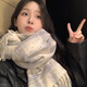 楚黛妮圍巾女學(xué)生秋冬新款韓系保暖加厚百搭圍脖情侶送禮復古圍巾披肩 米色 65x200cm左右