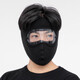 盼緣冬季防寒騎行面罩防風(fēng)電動(dòng)摩托車(chē)擋風(fēng)防護全臉罩保暖頭套男女口罩 護目鏡保暖面罩【成人款】黑色